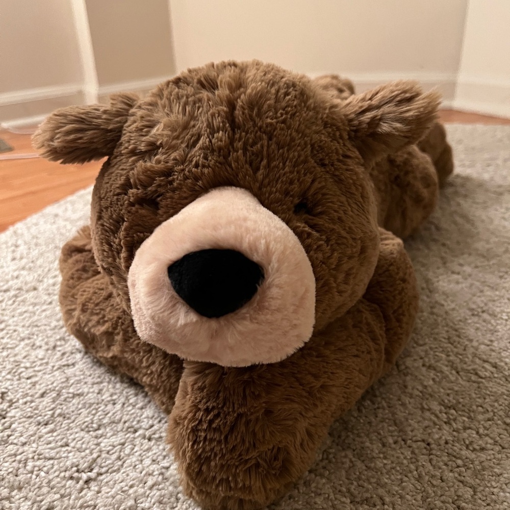 Jellycat lying woody bear